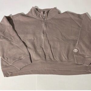 Victoria's Secret PINK cropped half zip sweatshirt with defect XXL